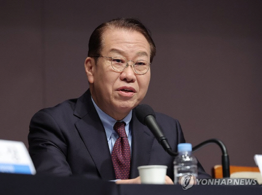 국민의힘 권영세 비상대책위원장이 17일 서울 중구 프레스센터에서 열린 관훈토론회에 참석해 발언하고 있다. [연합뉴스]